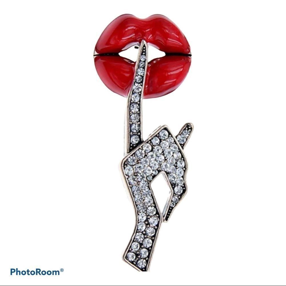 RED LIPS BROOCH— SHHH!‎